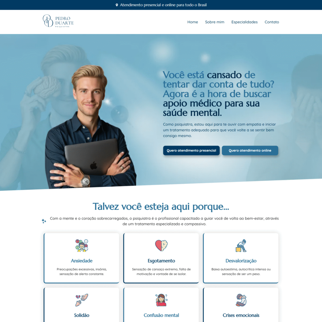 site para medico psiquiatra